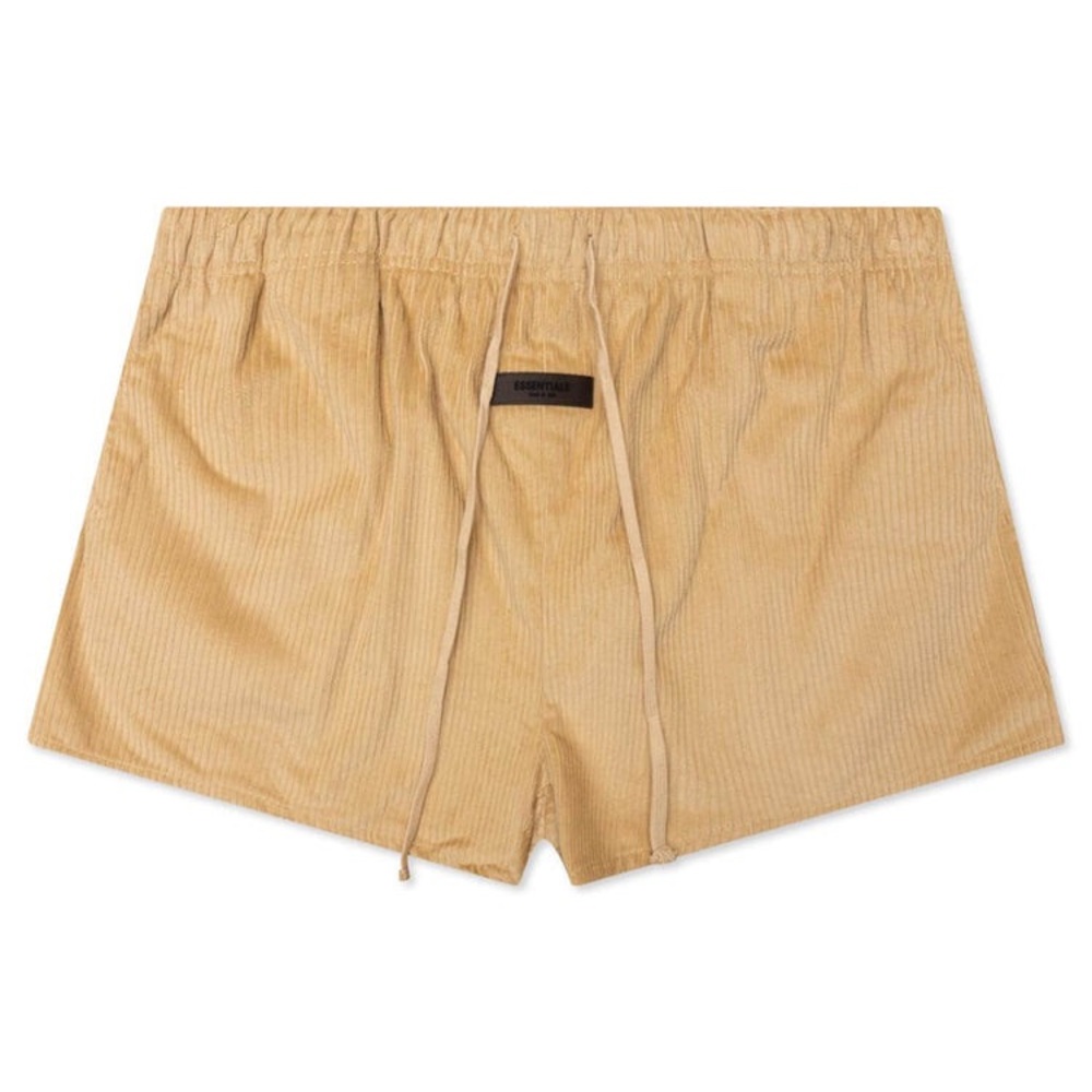 FEAR OF GOD ESSENTIALS
WOMEN'S CORDUROY DOCK SHORT - SAND size SMALL